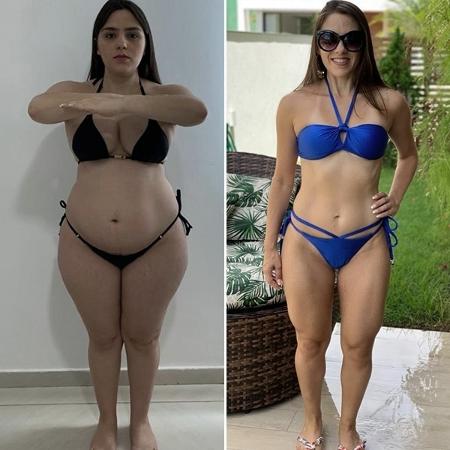 Antes e depois real de aluna 4 — evolução com as receitas e o Pilates na Cama