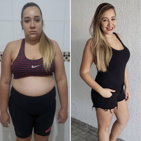 Antes e depois real de aluna 5 — evolução com as receitas e o Pilates na Cama